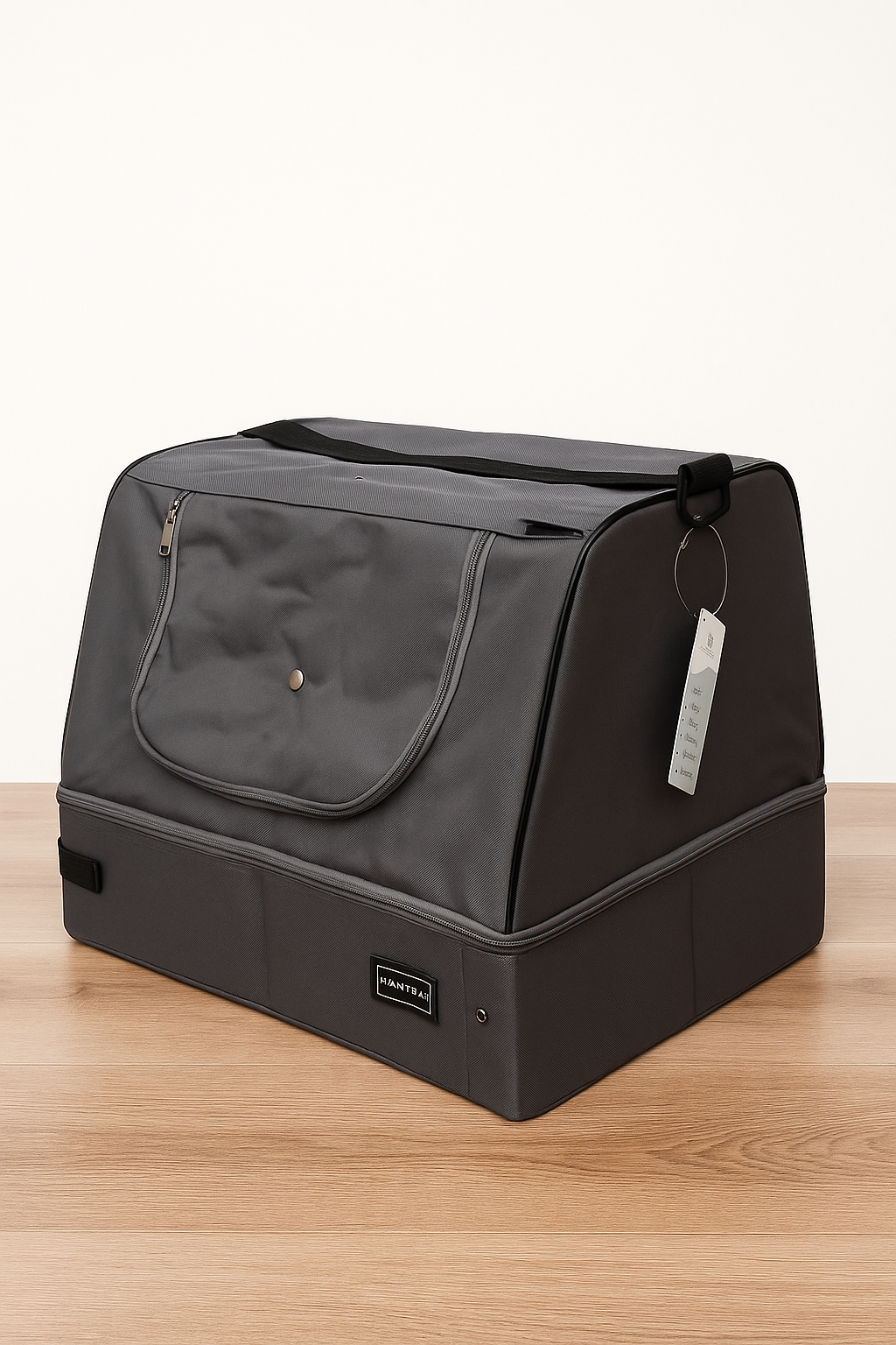 Transportín Plegable – Gris | Seguro, Resistente y Fácil de Guardar