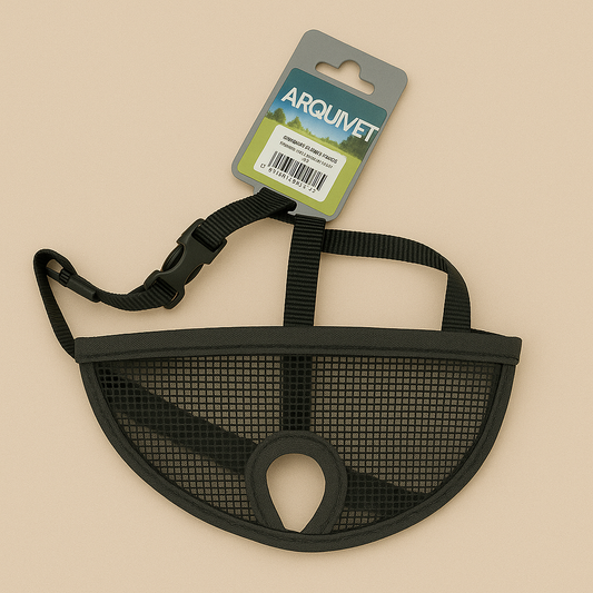 Bozal para Perros Chatos – Malla Suave y Transpirable (23 cm)