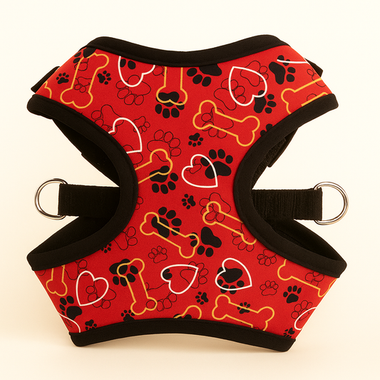 Arnés para Perros Love &amp; Bones – Suave, Ajustable y Súper Cómodo (Talla L)