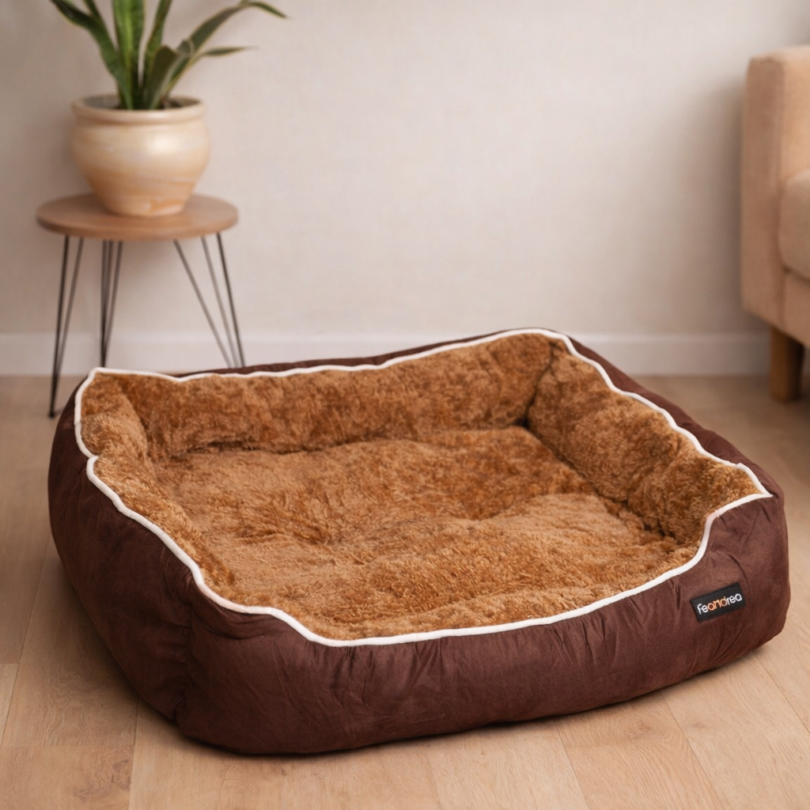 Cama rectangular feandrea para perros grandes de 90x60 cm- ultra suave y lavable - Imagen 4